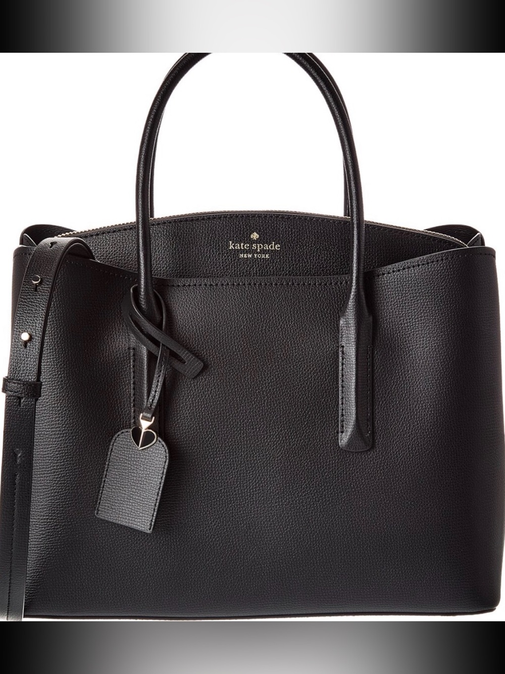 KATE SPADE NEW YORK (NWT) Black Margaux Large Leather Satchel Factory Sealed